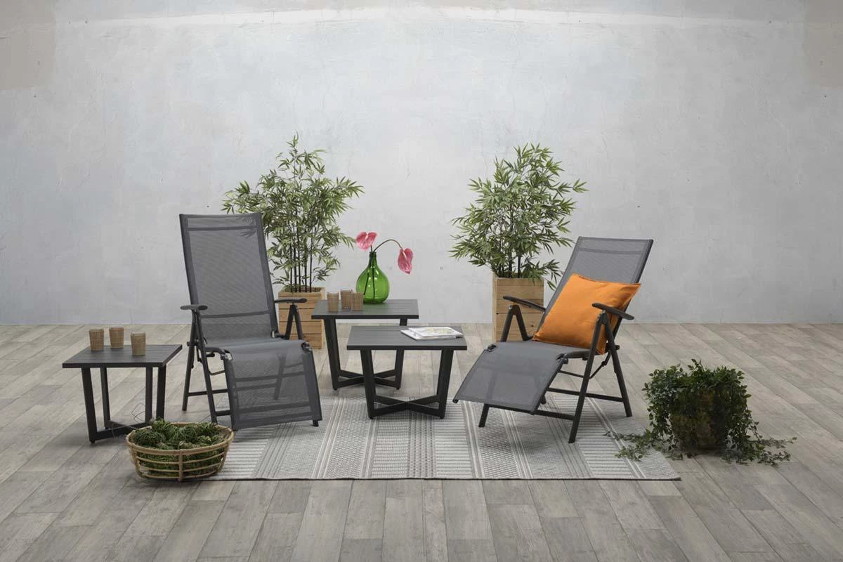 Garden Impressions - Sol Verstelbare Tuinstoel - Aluminium - Zwart - Afbeelding 7