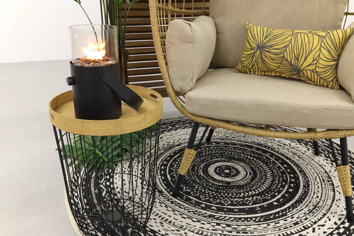 Lola Egg Relaxstoel - Natural Sand - Mand Stoel - Afbeelding 12