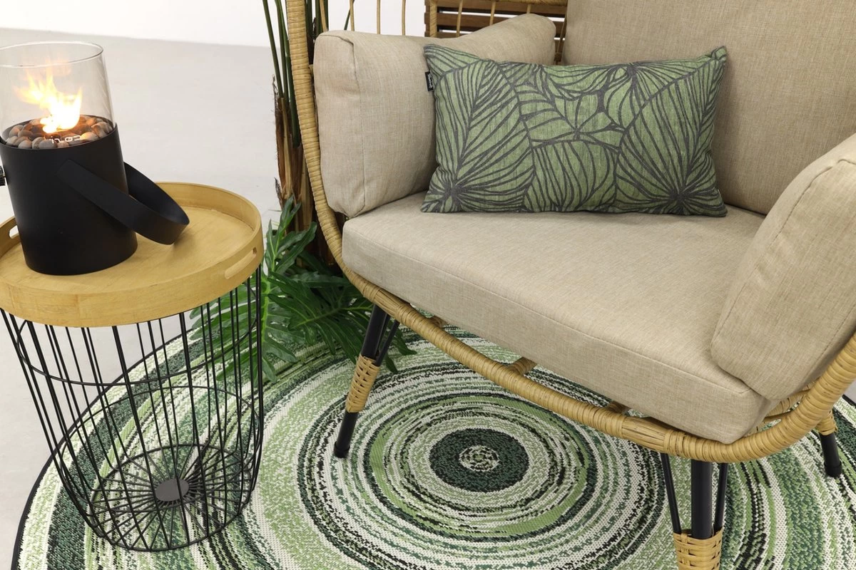 Lola Egg Relaxstoel - Natural Sand - Mand Stoel - Afbeelding 15