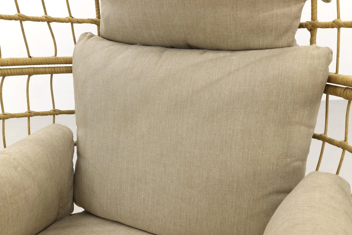 Lola Egg Relaxstoel - Natural Sand - Mand Stoel - Afbeelding 19