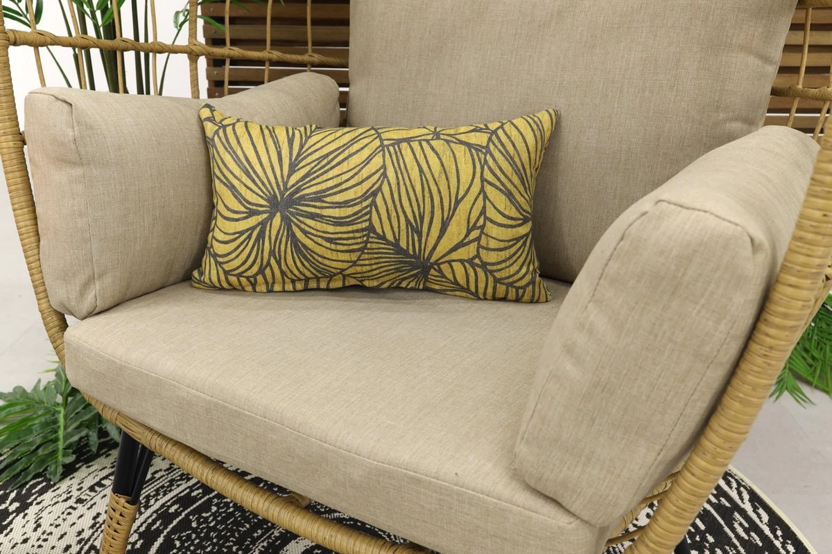 Lola Egg Relaxstoel - Natural Sand - Mand Stoel - Afbeelding 20