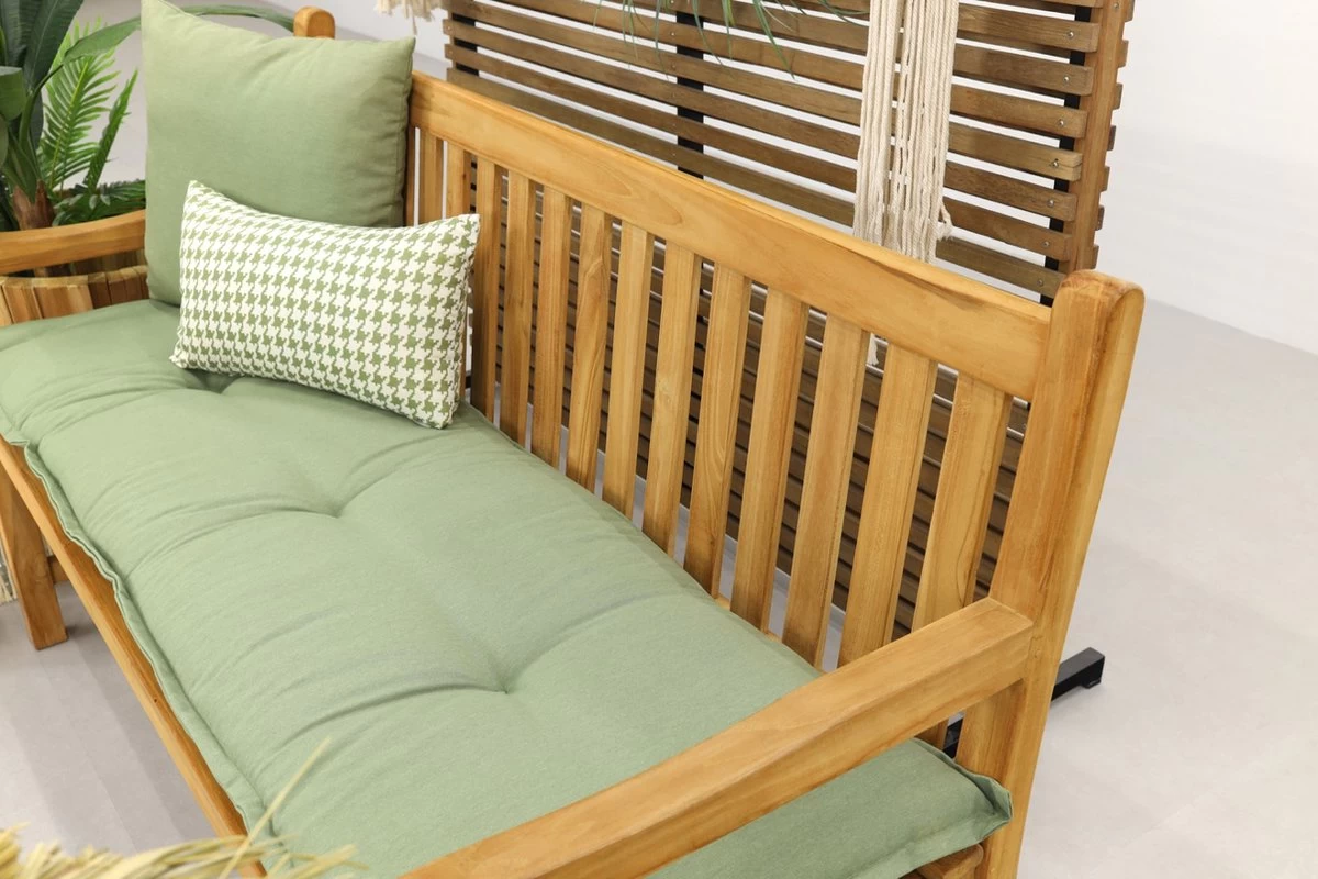 Teak Houten Tuinbank Bison - 150 Cm. - Afbeelding 7