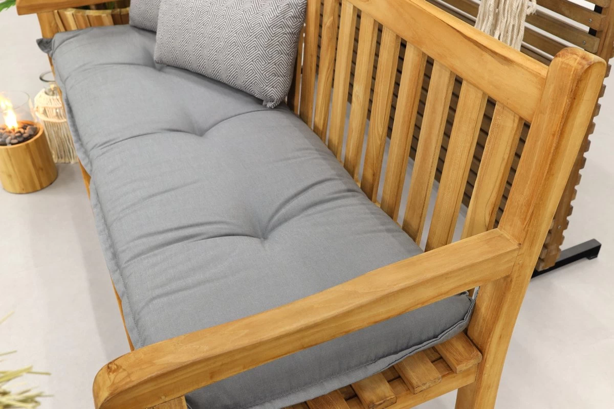 Teak Houten Tuinbank Bison - 150 Cm. - Afbeelding 14