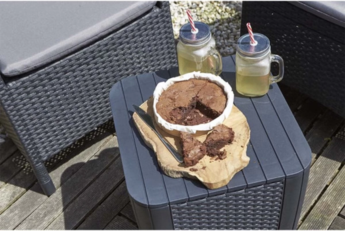 ALLIBERT Keter Luzon Opbergtafel - 39x39x43cm - Donkergrijs - Afbeelding 13