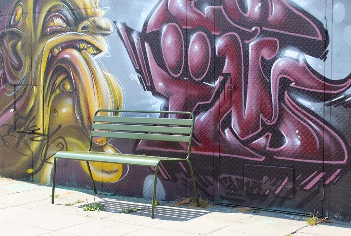 MaximaVida Metalen Tuinbank Max 120 Cm Olijfgroen - Afbeelding 6