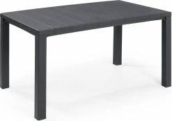 Alice's Garden Tuintafel JULIE - 147x90x74 - 4-6 Personen - Kunsthars - Grafiet