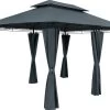 Casaria Paviljoen Topas 3x4m - UV-bescherming 50+ - Antraciet