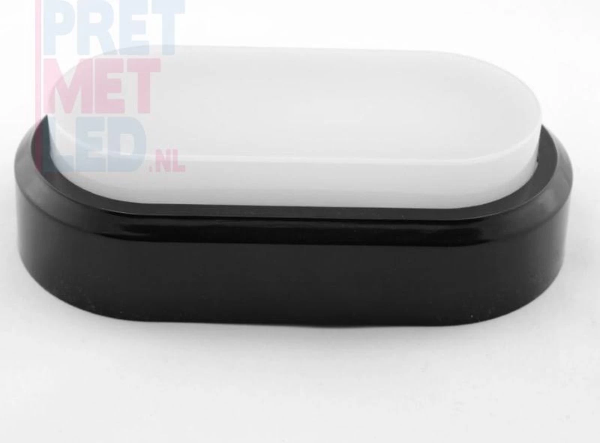 V-Tac Zwarte Ovale LED Plafondlamp Klein - Afbeelding 2