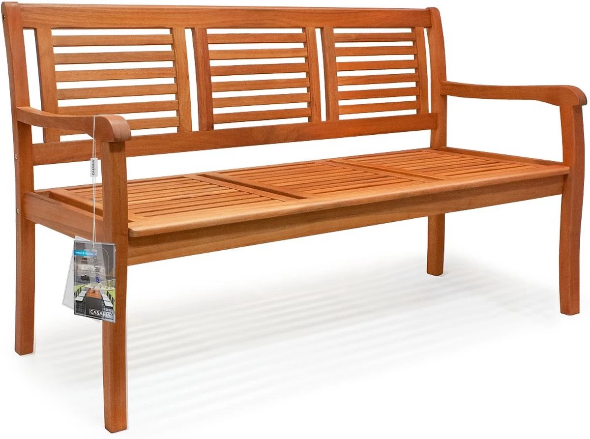 Casaria Tuinbank - FSC®-Gecertificeerd Eucalyptushout - 153cm Bruin - Afbeelding 9