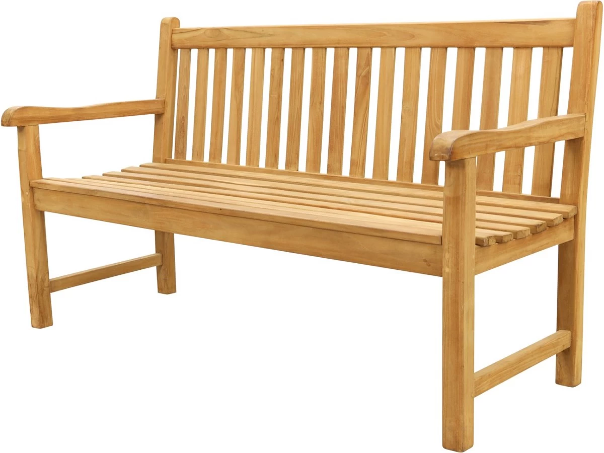 Teak Houten Tuinbank Bison - 150 Cm.