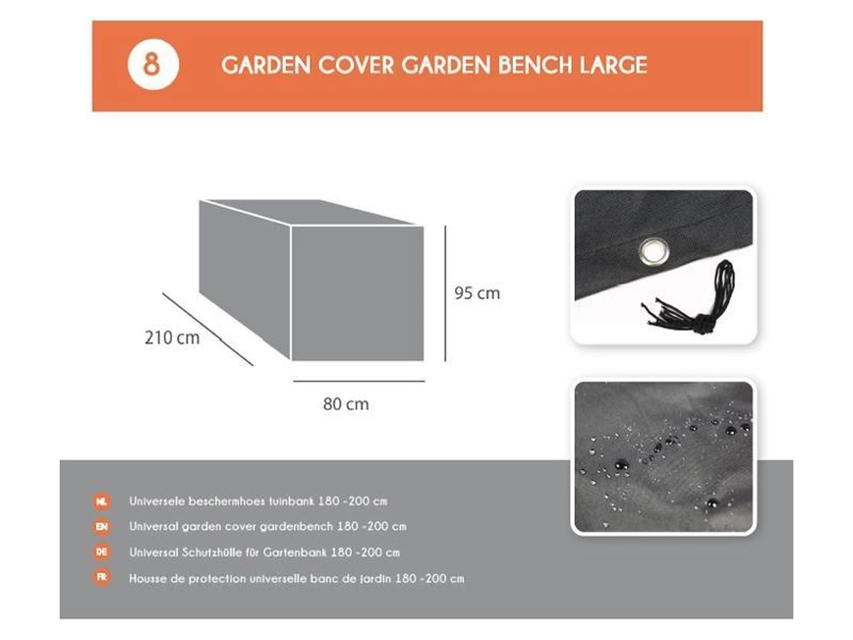 MaximaVida Tuinbank Budapest Oil 170 Cm - Uit Exclusief Mahoniehout - Afbeelding 8