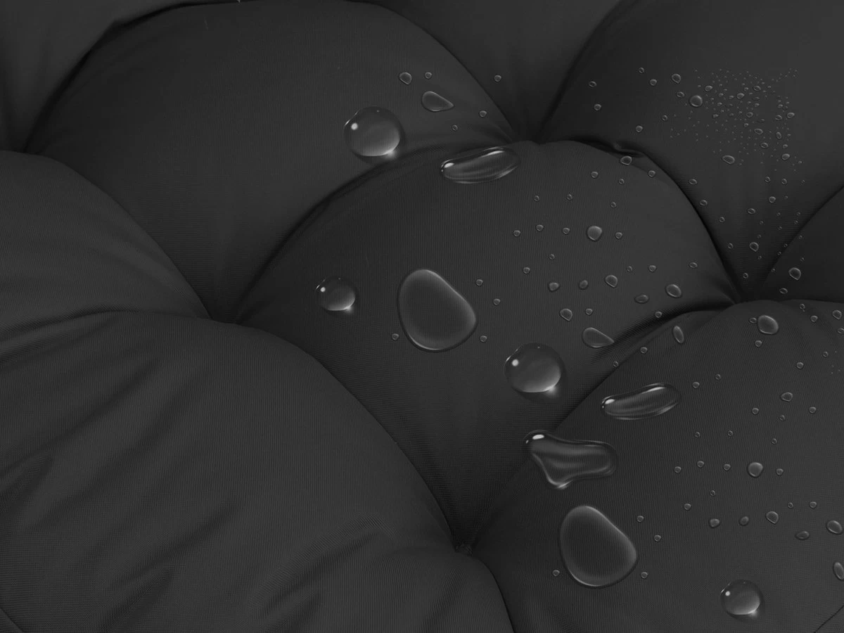 Palletkussen Comfort Waterafstotend Halve Pallet Zwart 60x40x10/20cm - Afbeelding 2