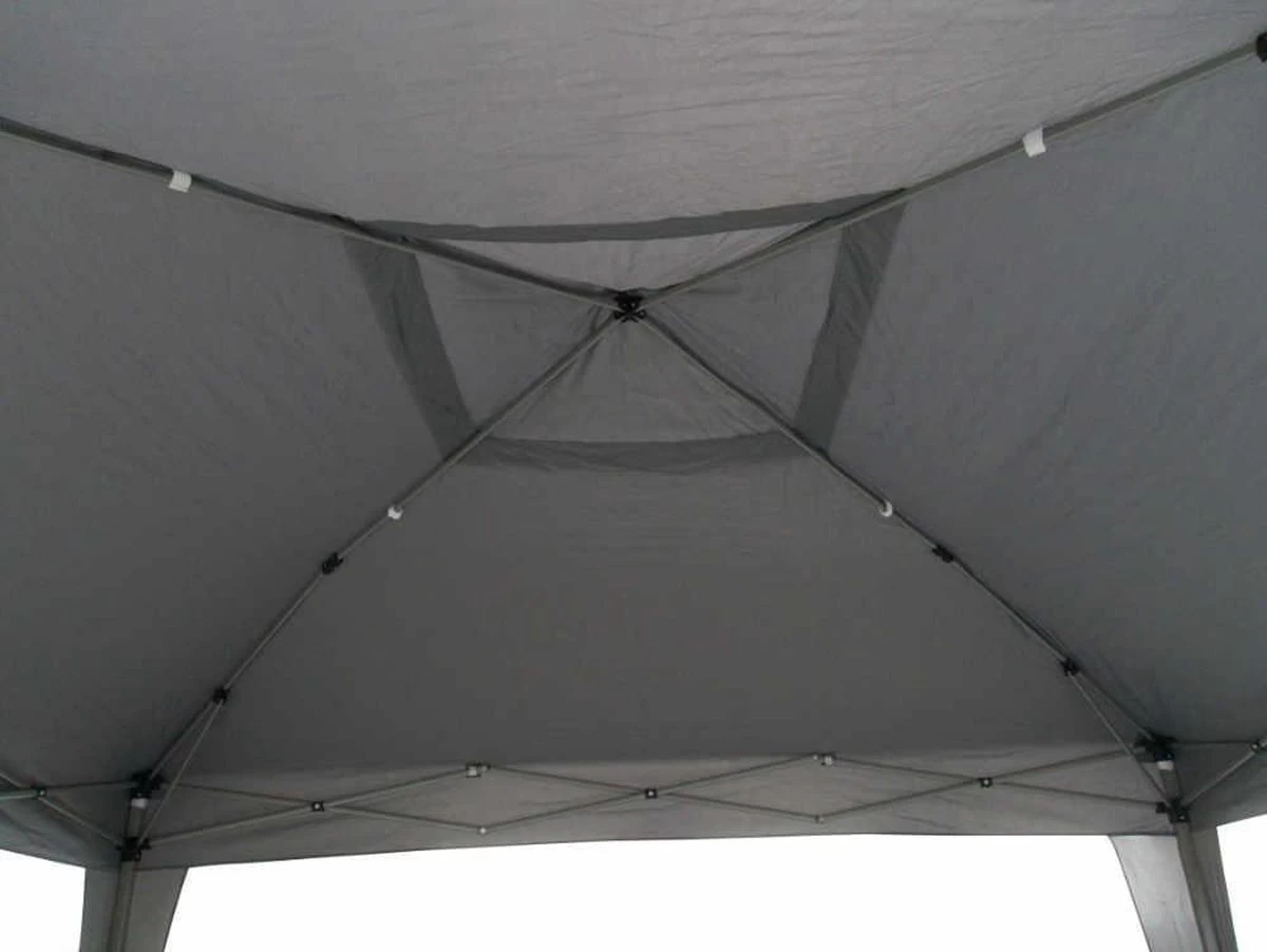 Garden Royal Partytent 3x3m Easy Up Grijs Met 2 Zijwanden - Afbeelding 2