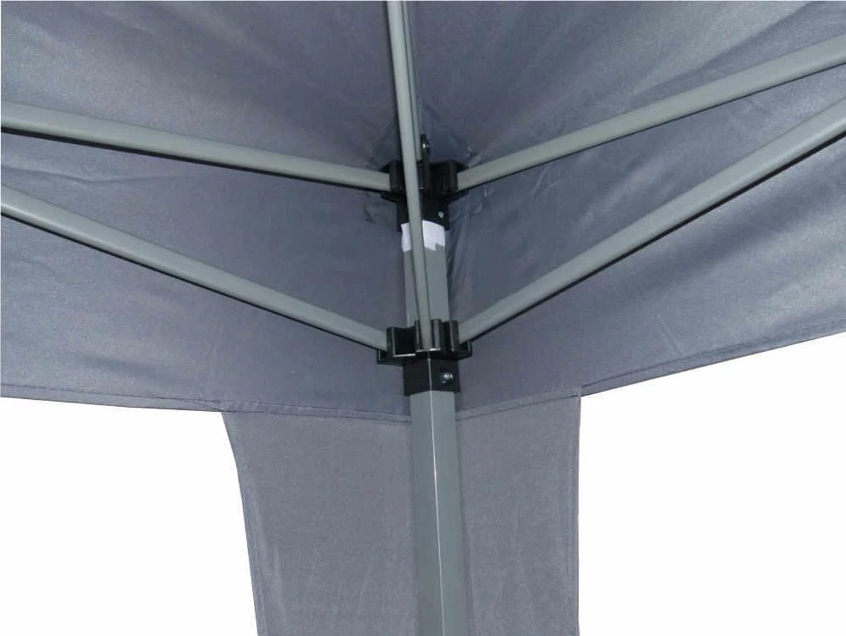 Garden Royal Partytent 3x3m Easy Up Grijs Met 2 Zijwanden - Afbeelding 3