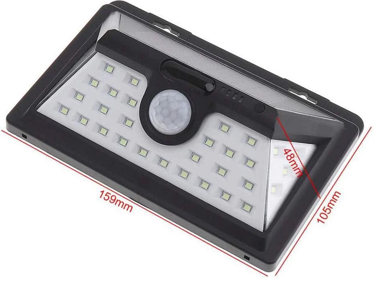 SensaHome Solar Lamp 34 Led Met Bewegingssensor Voor Buitenverlichting | Slimme Lamp | Energievriendelijk Op Zonne-energie | Buitenverlichting Wandlamp Met Sensor En Led - Afbeelding 18