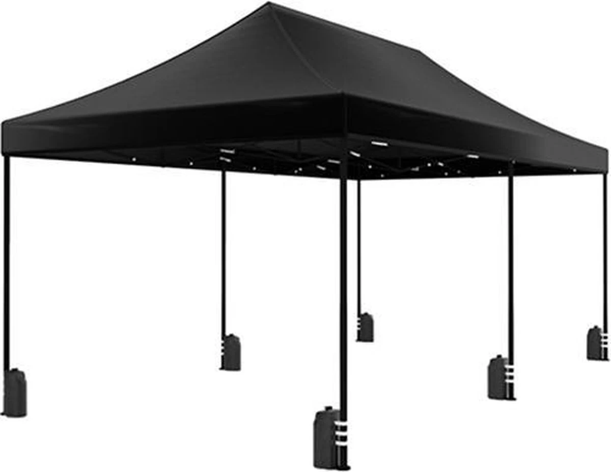 Easy Up 3x6m Zwart Luxe Partytent Opvouwbaar - Afbeelding 7