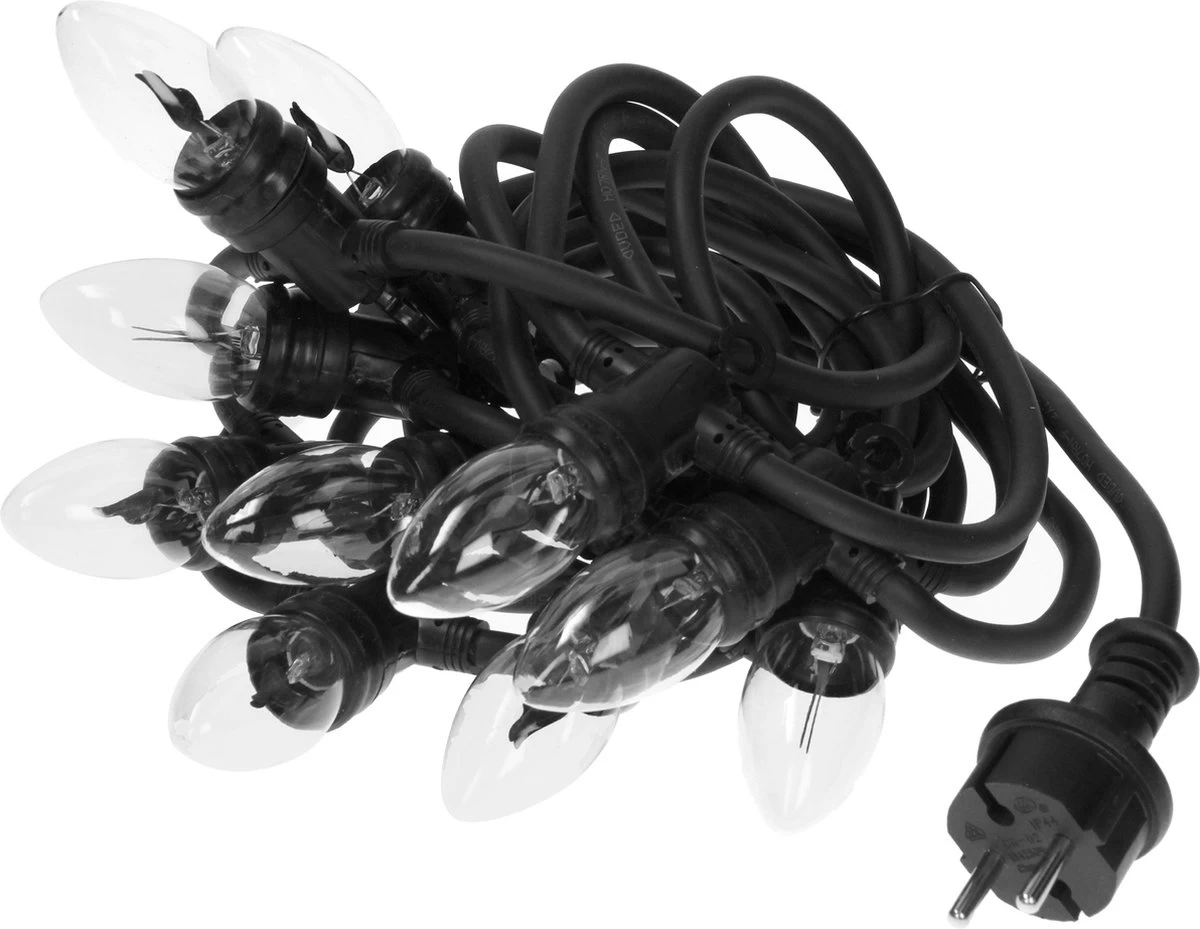 Merkloos Sprookjesverlichting 3,6 M Met 10 Bollen Warm Wit Vlameffect - Afbeelding 10