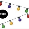 Tuin Lichtsnoer Met Kleur Lampjes Van WDMT™ | 13,55 Meter Lang | 20 Stuks LED Lamp Tuin Verlichting Snoer | Sfeervolle Tuinverlichting
