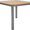 NATERIAL - Tuintafel Vierkant ORIS - 4 Personen - Houten Tafel 90x90 Cm - Aluminium - Met Houten Blad - Eucalyptus