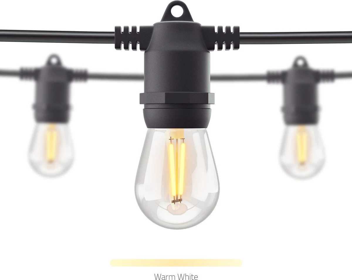 Hombli Smart Outdoor String Light 5m – Lichtsnoer Voor Buiten – Sfeerverlichting Voor In De Tuin, Balkon En Terras – Weerbestending IP65 - Afbeelding 12