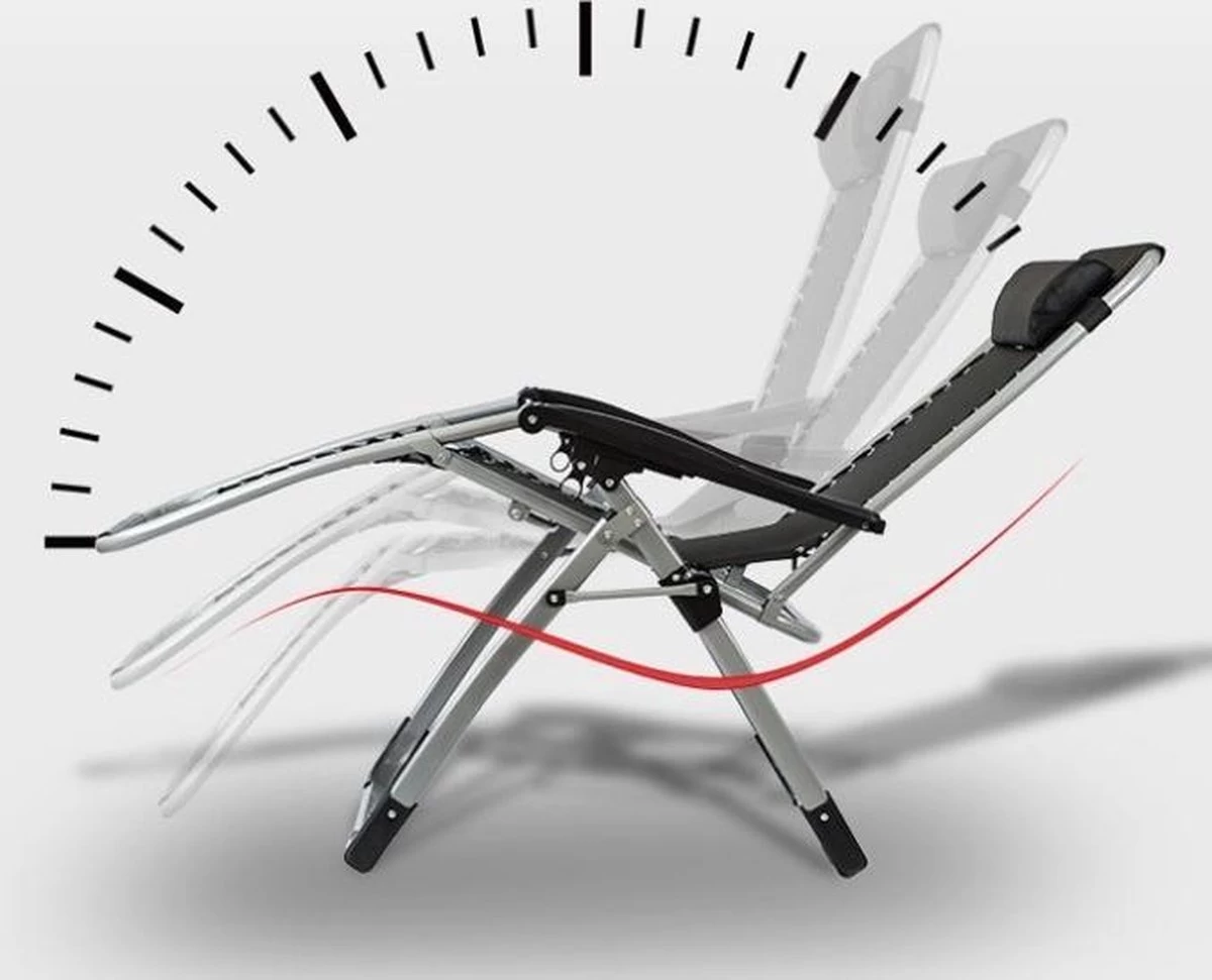 Brulo - Ligstoel Tuin - Ligstoelen - Strandstoel Opvouwbaar - Tuinstoel - Incl Tafel En Hoofdkussen - Afbeelding 5