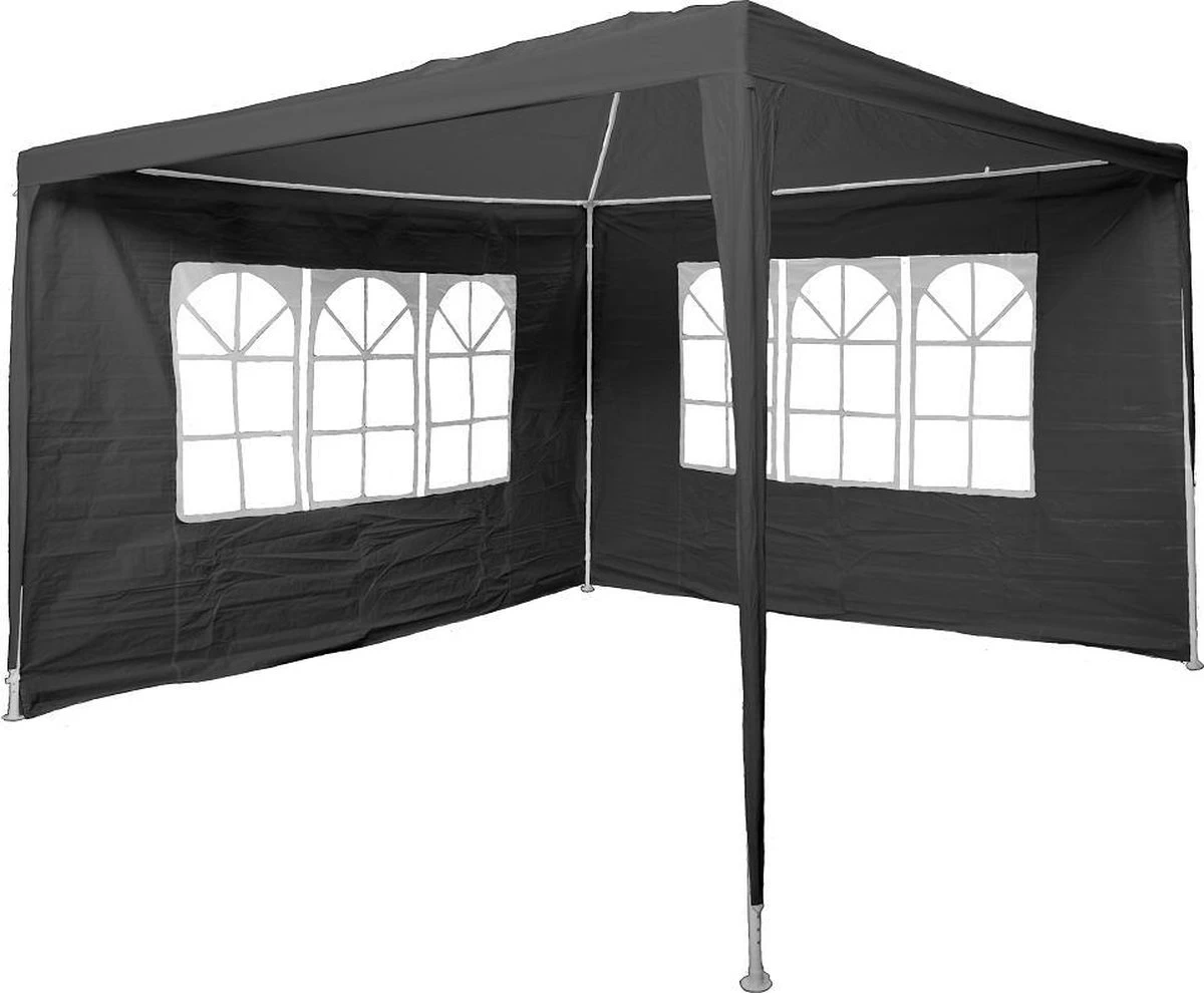 Garden Royal Partytent 3x3m Grijs Met 2 Zijwanden - Afbeelding 4