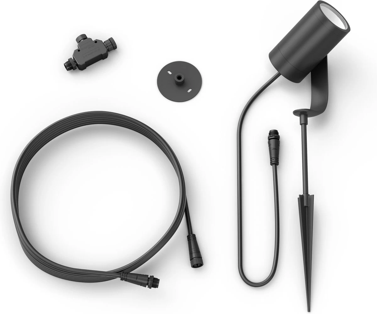 Philips Hue Lily Tuinspot - Wit En Gekleurd Licht - 1-spot - Zwart - Laagspanning - Uitbreiding - Afbeelding 7