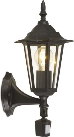 EGLO Laterna 4 Wandlamp - Voor Buiten - Met Sensor - 1 Lichts - Zwart