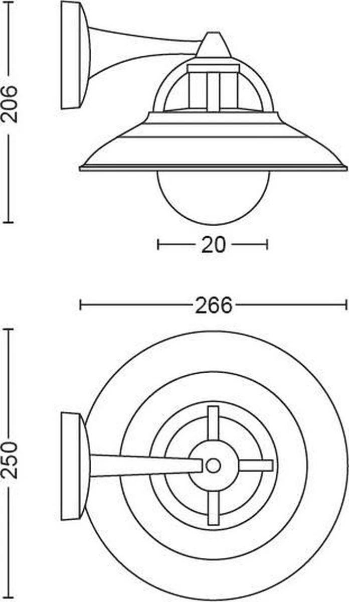 Philips Mygarden Cormorant Wandlamp Buiten - Muurlamp - Tuinverlichting LED Buiten - Buitenlamp - Incl. Philips Hue White Filament Standaardlamp E27 - Zwart - Afbeelding 10