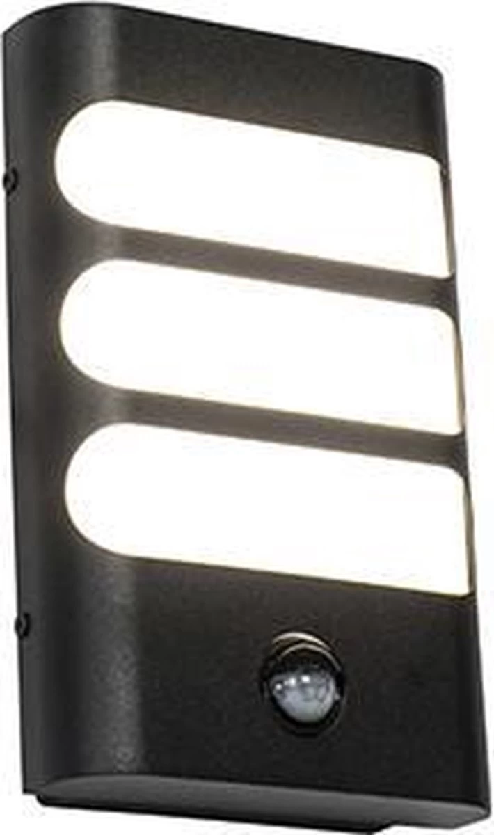 QAZQA Gaev - Moderne LED Wandlamp Met Bewegingsmelder | Bewegingssensor | Sensor Voor Buiten - 1 Lichts - D 5 Cm - Zwart - Buitenverlichting - Afbeelding 10