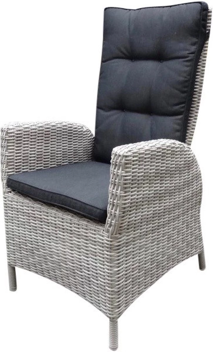 Menorca Dining Tuinstoel Verstelbaar Wit Grijs - Afbeelding 7