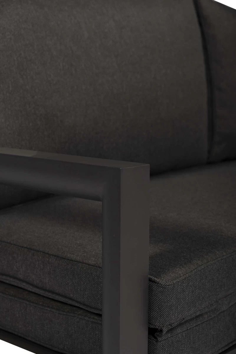 Merkloos Loungebed | Daybed | Uitschuifbare Tuinbank | 185 Cm | Zwart | Hoogwaardige Kwaliteit | Loungebank - Afbeelding 3