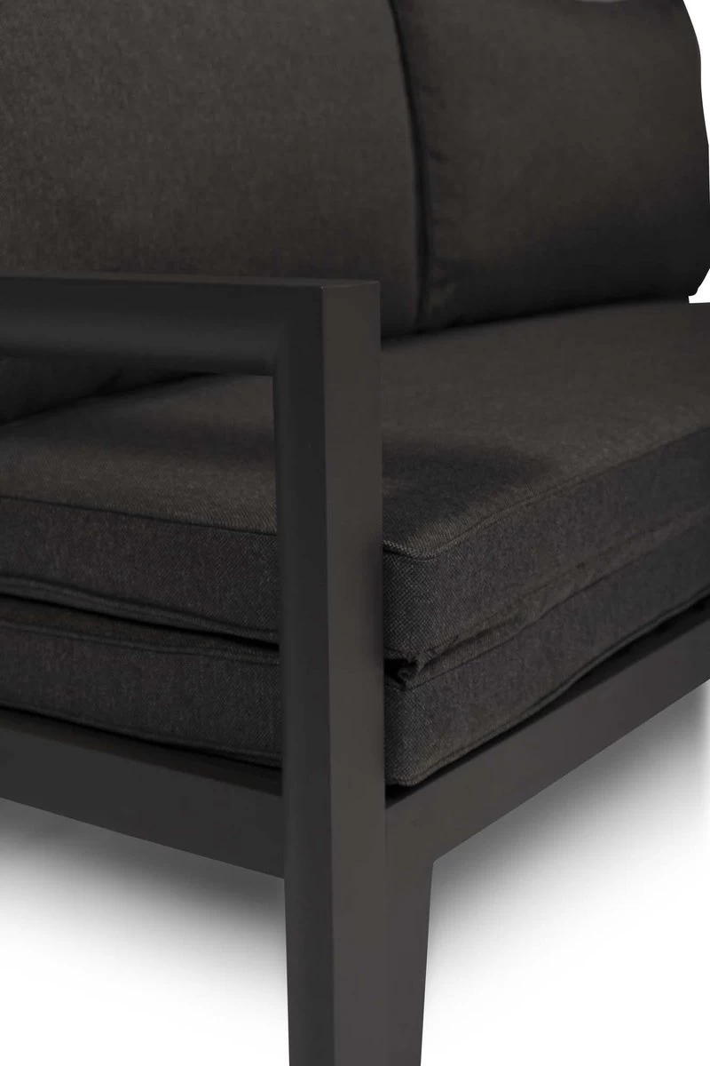 Merkloos Loungebed | Daybed | Uitschuifbare Tuinbank | 185 Cm | Zwart | Hoogwaardige Kwaliteit | Loungebank - Afbeelding 5