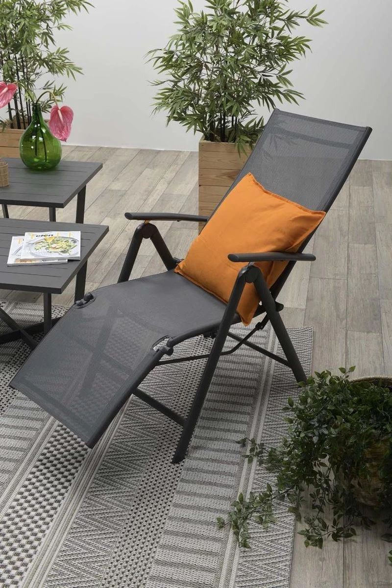 Garden Impressions - Sol Verstelbare Tuinstoel - Aluminium - Zwart - Afbeelding 5