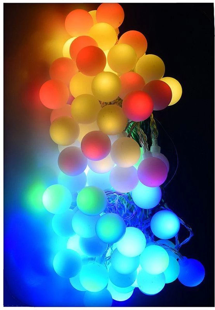 LED Multicolour Feestverlichting Prikkabel - 80 Lampen - 16 Meter - IP44 - Afbeelding 2