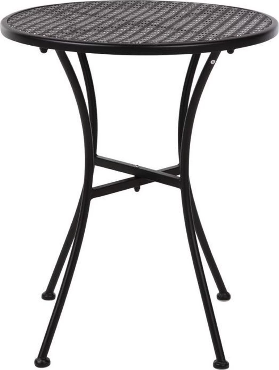 Bolero Ronde Stalen Bistro Tafel Zwart 60cm - Afbeelding 3