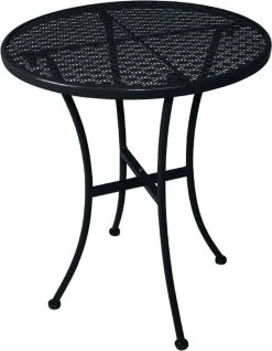 Bolero Ronde Stalen Bistro Tafel Zwart 60cm