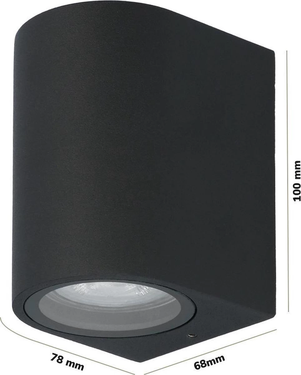 Hoftronic Smart Alvin - Smart LED Wandlamp - WiFi + Bluetooth - Downlight - GU10 5,5 Watt 400lm - RGBWW 16,5 Miljoen Kleuren - Slimme Muurlamp - Geschikt Als Binnen En Buiten Wandlamp - 3 Jaar Garantie - Afbeelding 19