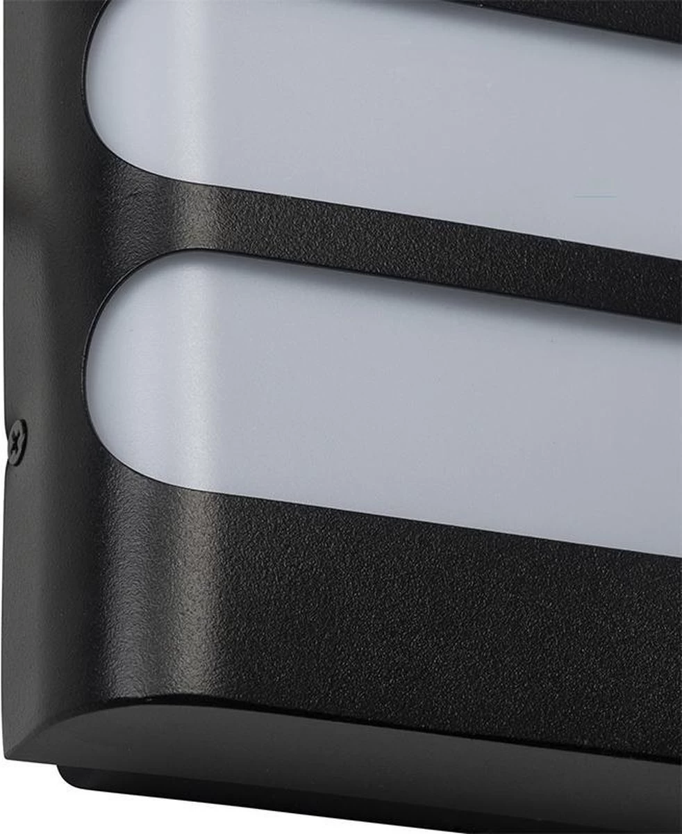 QAZQA Gaev - Moderne LED Wandlamp Met Bewegingsmelder | Bewegingssensor | Sensor Voor Buiten - 1 Lichts - D 5 Cm - Zwart - Buitenverlichting - Afbeelding 4