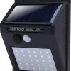 Merkloos Automatische Solar LED Lamp - 30 LED - Zonne-energie - Beweging Sensor - Tuinverlichting - Zwart