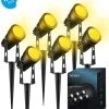 TIGIOO LED Tuinspot Buitenverlichting - 6 Tuinlampen - Tuinverlichting - Waterdicht (6 PACK)